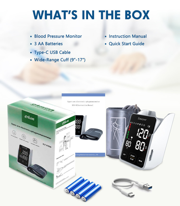 Zoneyee Digital Automatic Blood Pressure Monitor Blood Pressure Monitor Upper Arm