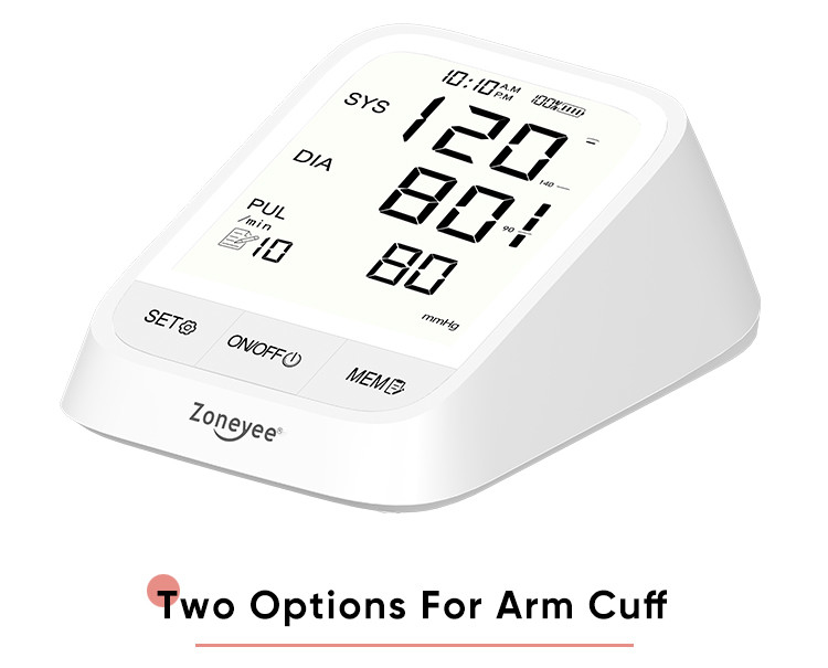 Zoneyee OEM/ODM Health Care Products Bp Machine Digital Blood Pressure Monitor High Accurate Blood Pressure Monitor